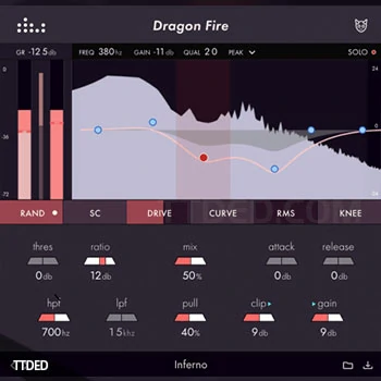 [音色压缩器插件]Denise Audio Dragon Fire v1.0.0 [WiN, MacOSX]（20Mb）