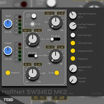 [80年代质感的EQ插件]HoRNet SW34EQ MK2 v2.1.2 [WiN, MacOSX]（14Mb）
