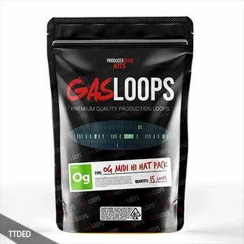 [嘻哈陷阱踩镲MiDi素材]Producer Grind The OG MIDI Hi-Hat Pattern Pack by GasLoops（4Kb）