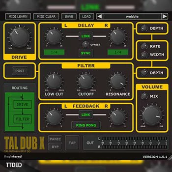 [延迟效果插件]Togu Audio Line TAL-Dub-X v1.8.2 [WiN, MacOSX]（22Mb）