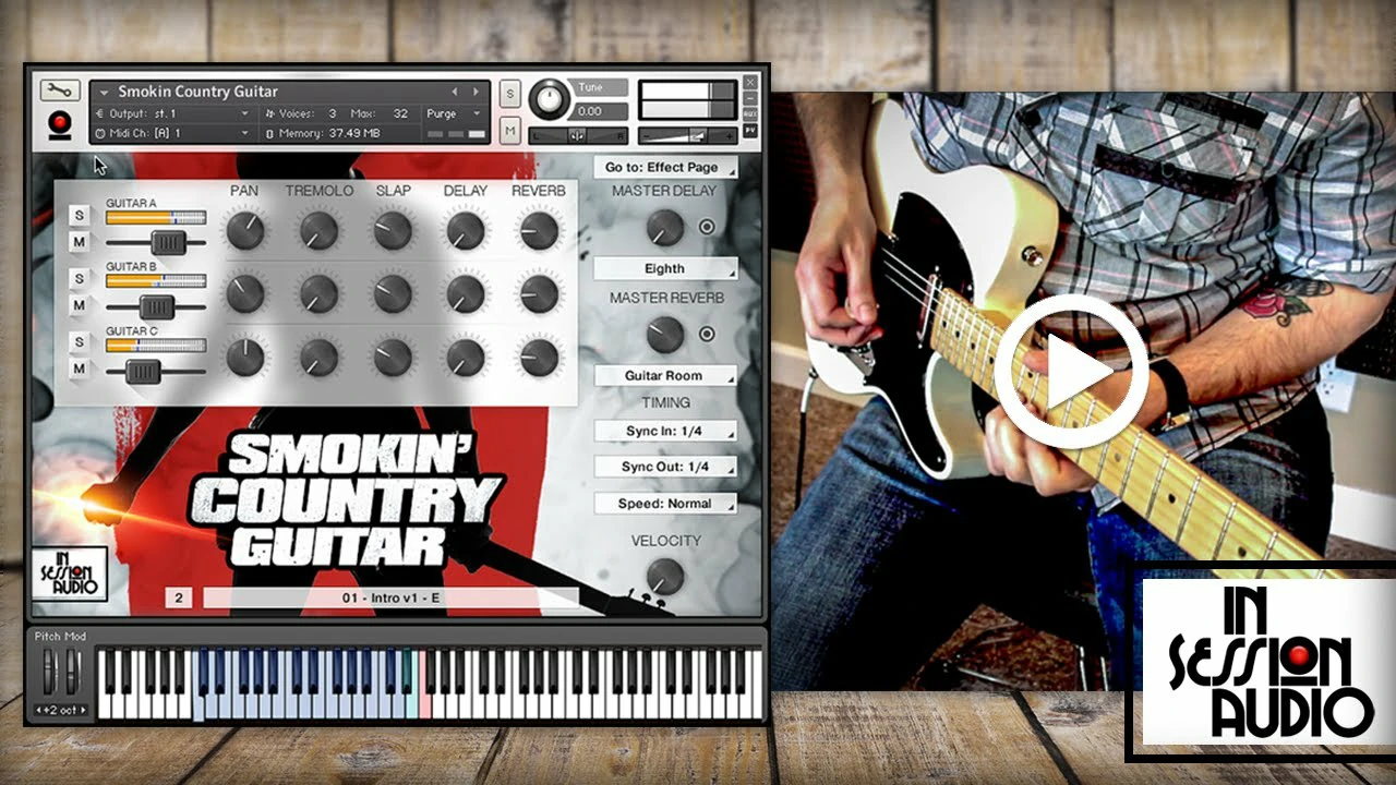 In Session Audio Smokin Country Guitar and Direct 乡村吉他素材Kontakt
