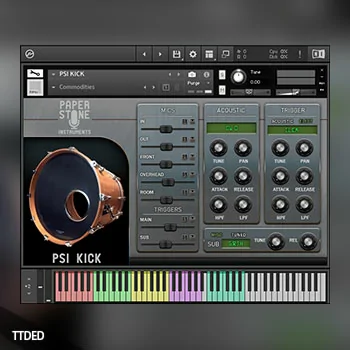 [底鼓合成器音源]Paper Stone Instruments PSI Kick [KONTAKT]（561Mb）
