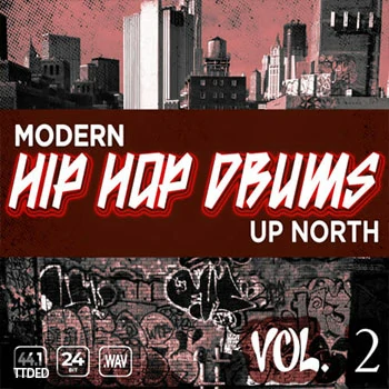 [现代嘻哈说唱鼓组打击采样]Epic Stock Media Modern Up North Hip Hop Drums Vol.2 [WAV]（42Mb）