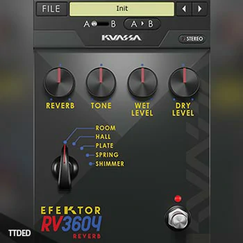 [多功能吉他踏板效果混响器]Kuassa Efektor RV3604 v1.0.0 [WiN]（8Mb）