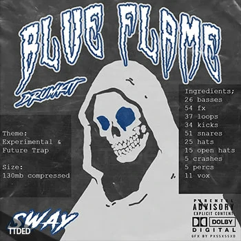 [嘻哈说唱鼓组采样]Sway55 Sway Blue Flame DRUMKIT [WAV]（133Mb）