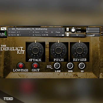 [恐怖金属打击音源]unEarthed Sampling The Derelict Kit [KONTAKT]（6Mb）