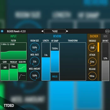 [混响效果器插件]BLEASS Reverb v1.2.0 [WiN, MacOSX]（22Mb）