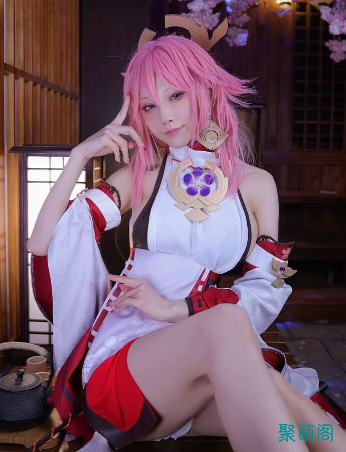 水淼aqua八重神子图片，真是让人看了直流口水呀插图2