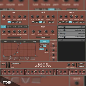 [灵活合成器插件]Guda Audio SynthR v1.3 [WiN, MacOSX]（19Mb）