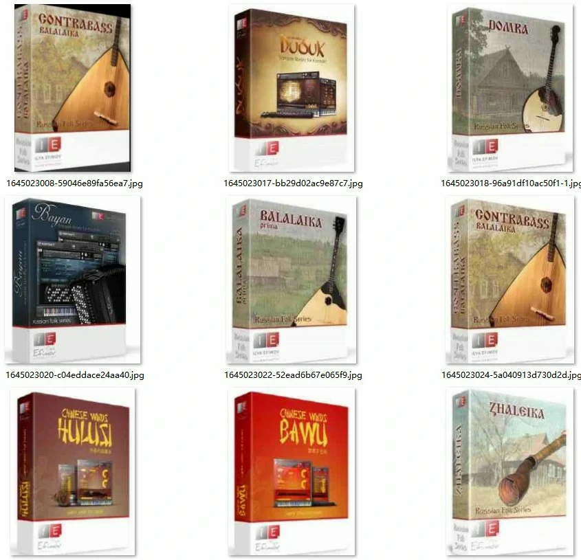 【IlyaEfimov民族音色合集】Bawu/Hulusi/Bayan/Contrabass balalaika/Domra/Domra alto/Balalaika prima(Kontakt)