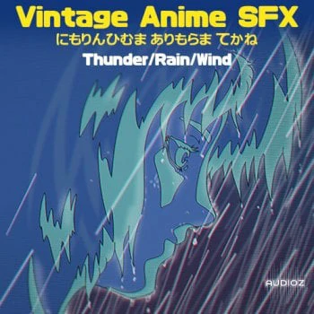 Moon Echo Audio Vintage Anime SFX Thunder Rain Wind WAV
