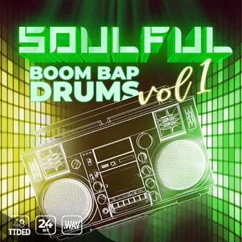 [嘻哈说唱BoomBap鼓组采样]Epic Stock Media Soulful Boom Bap Drums Vol.1 [WAV]（20Mb）