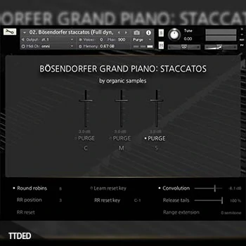 [大钢琴音源]Organic Samples Boesendorfer Grand Piano Staccatos v1.1 [KONTAKT]（738Mb）