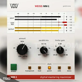 [智能母带最大化器]Softube Weiss MM-1 Mastering Maximizer v2.5.9 [WiN]（20Mb）
