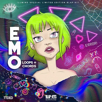 [嘻哈说唱采样]!llmind Blap Kits EMO Loops and Chords Volume 1 (Limited Edition Pack) [WAV]（193Mb）