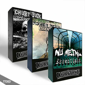[MiDi素材包摇滚金属]Ugritone Crust Punk + Power Metal + Nu Metal Essentials MIDI Packs Bundle（199Kb）