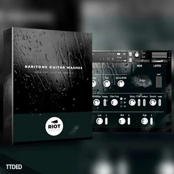 [影视环境中音吉他音源]Riot Audio Baritone Guitar Washes [KONTAKT]（870Mb）