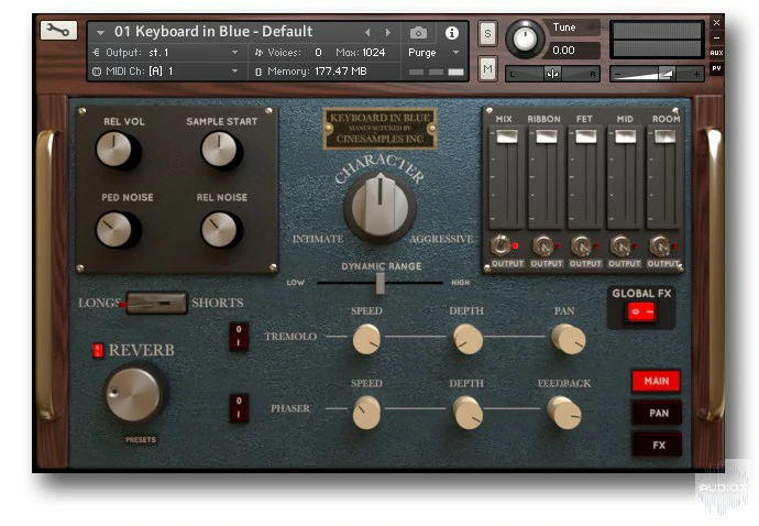 蓝色电钢琴 – Cinesamples Keyboard in Blue KONTAKT