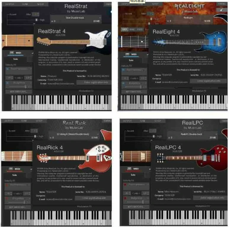吉他音源插件MusicLab RealGuitar 4代吉他系列合集