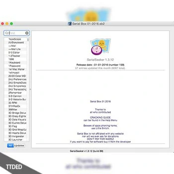 [Mac序列号算号器]Serial Box 09.2019 [MacOSX]（4Mb）