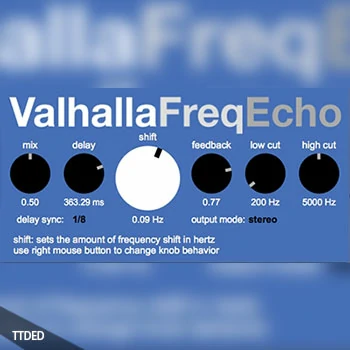 [模拟风格回声移频器]Valhalla Freq Echo v1.1.5 VST [WiN, MacOSX]（7Mb）