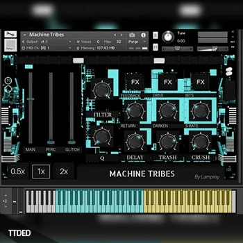 [混合打击乐音源]Lamprey Machine Tribes Hybrid Percussion [KONTAKT]（195Mb）