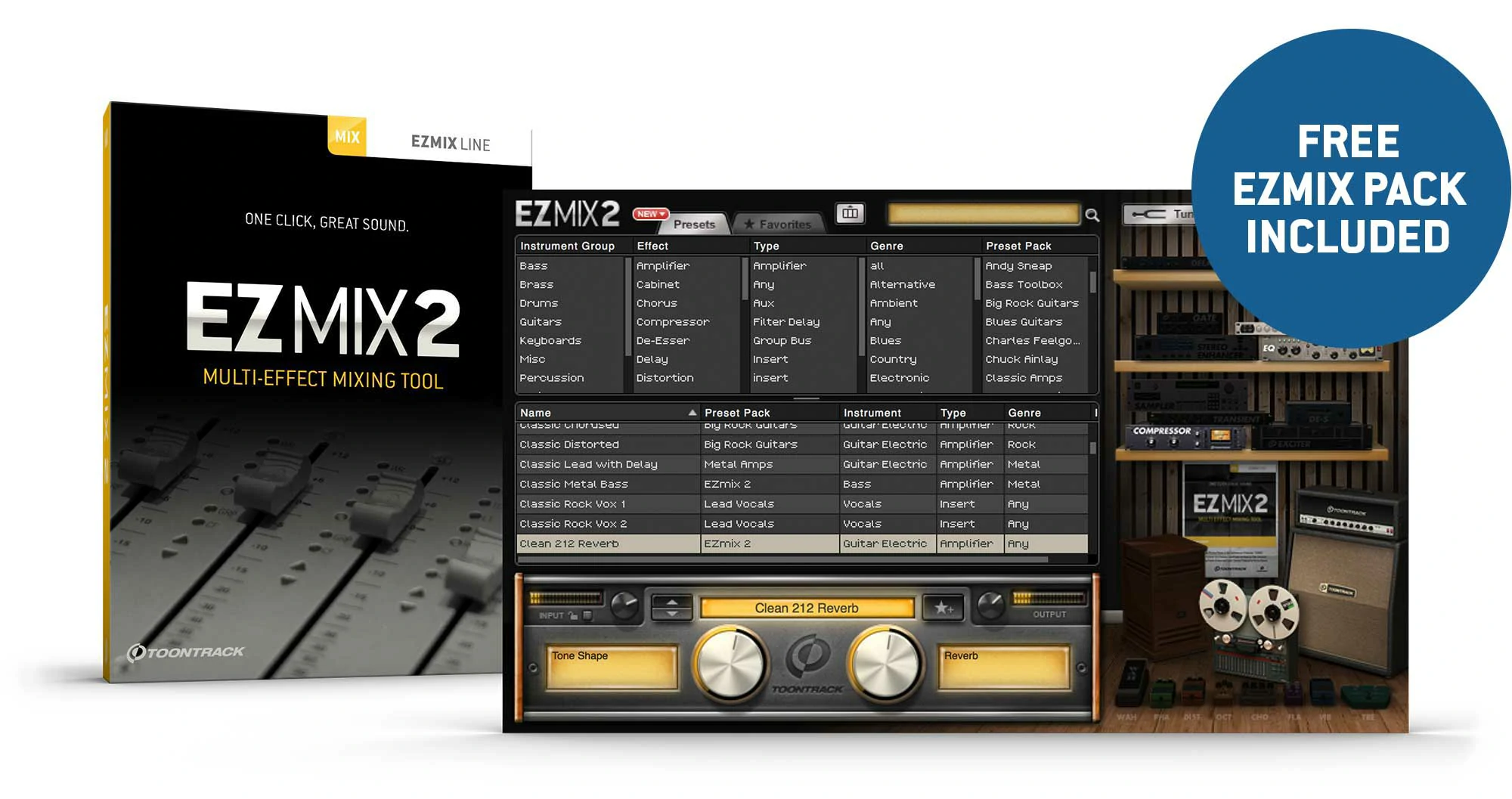 [强大混音工具]Toontrack EZmix2 +38套拓展 [WiN, MacOSX]