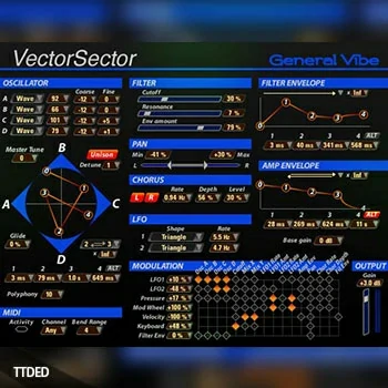 [80年代波表合成器插件]General Vibes Vector Sector v1.0.0.7 [WiN]（1Mb）