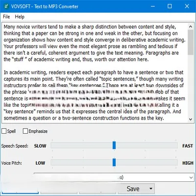 文本转语音工具 – VovSoft Text to MP3 Converter 2.0 WIN