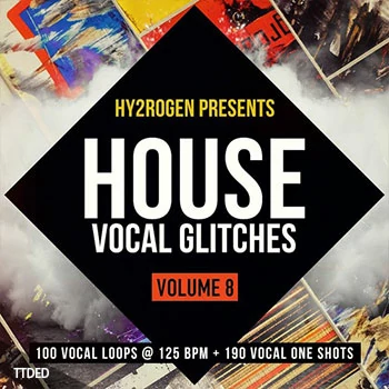 [科技浩室人声素材]HY2ROGEN House Vocal Glitches 8 [多格式]（191Mb）