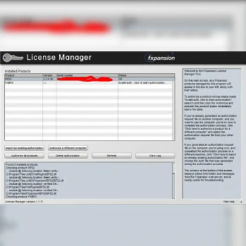 FXpansion License Manager v2.1.0.14 [WiN, MacOSX]（7Mb）