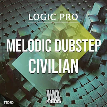 [Dubstep素材Serum预置Logic工程模板]WA Production Melodic Dubstep Civilian [WAV, MiDi]（137Mb）