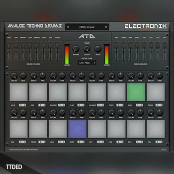 [电子鼓音源插件]Electronik Sound Lab Analog Techno Drums v1.2.0 [WiN, MacOSX]（1.22Gb）