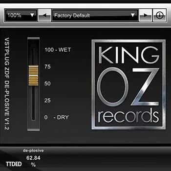 [低频滤波增强插件]King OZ DSPplug ZDF de-plosive v1.2 RETAiL [WiN]（16Mb）