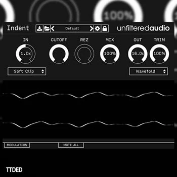 [低通滤波器-多模失真效果器]Plugin Alliance Unfiltered Audio Indent 1 v1.0.0 [MacOSX]（57Mb）
