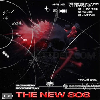 [陷阱鼓组808素材]macshooter49 The New 808 Drum Midi + Sample Pack [WAV, MiDi]（87Mb）
