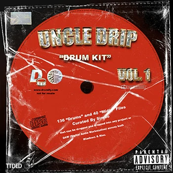 [嘻哈陷阱鼓组素材]Simbo Uncle Drip Vol.2 Drum Kit [WAV, MiDi]（18Mb）