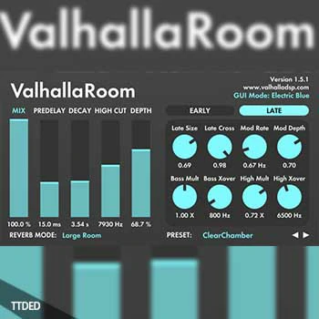 [混响效果器插件]Valhalla DSP ValhallaRoom v1.5.1 v1.6.3 [WiN, MacOSX]（18Mb）