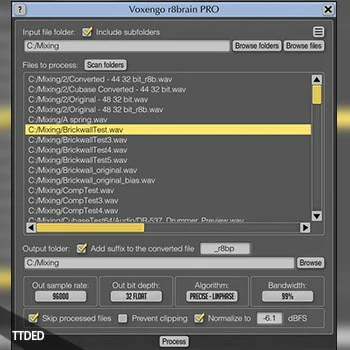 [采样率批量转换功能]Voxengo r8brain PRO v2.0 [WiN]（3Mb）