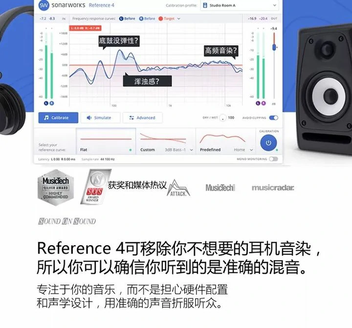 声学工具 – Sonarworks Reference 4 Studio Edition v4.4.7 / v4.4.0 [WiN, MacOSX]