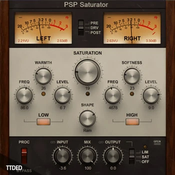 [模拟磁带饱和度插件]PSPaudioware PSP Saturator v1.0.0 [WiN]（34Mb）