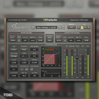 [宽带立体声压缩器插件]TBProAudio Impress2 v2.0.6 [WiN]（5Mb）