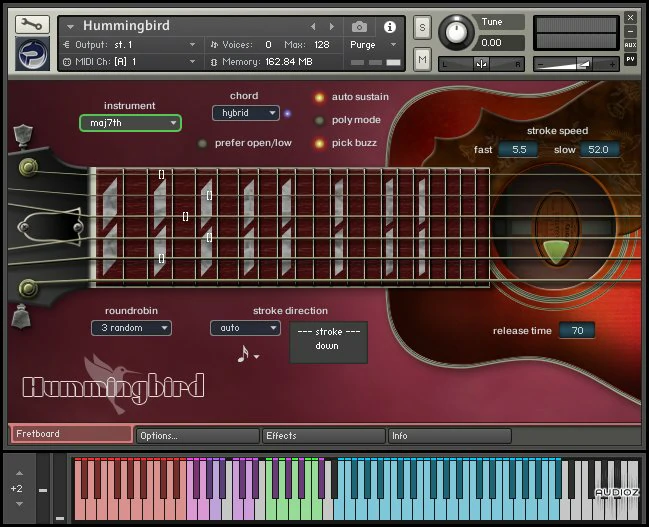 Prominy Hummingbird v1.2.2 40G完整版超顶级吉他 扫弦独奏各种技巧各种复杂和弦均可搞定！ [KONTAKT]
