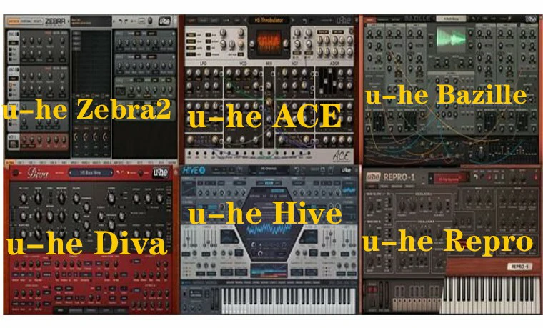 合成器套装u-he-synth bundle – ACE/BazilleDiva/Hive/Repro/Zebra2（仅限Win）