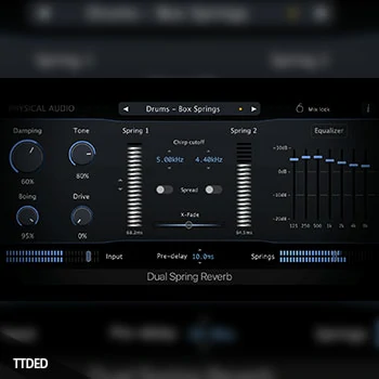 [经典弹簧混响插件]Physical Audio Dual Spring Reverb v3.1.3 [WiN]（3Mb）