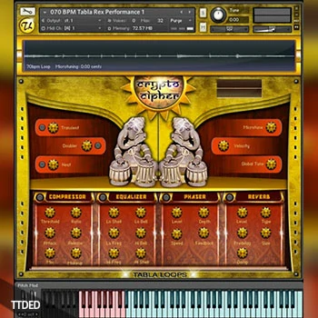 [塔布拉手鼓音源]Crypto Cipher Audio Lab Tabla Loops [KONTAKT]（1.52Gb）