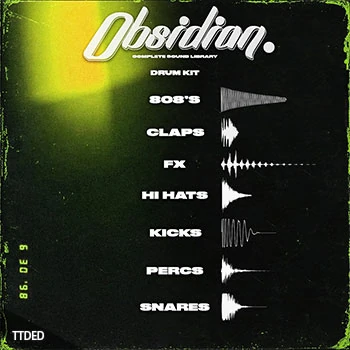[嘻哈陷阱鼓采样包]ProdbyJack Obsidian Drum Kit [WAV]（59Mb）