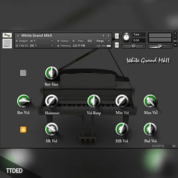 [大钢琴音源]Sampletekk White Grand MkII [KONTAKT]（2.89Gb）