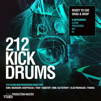 [电子乐底鼓采样]Production Master 212 Kick Drums Vol.1 [WAV]（14Mb）