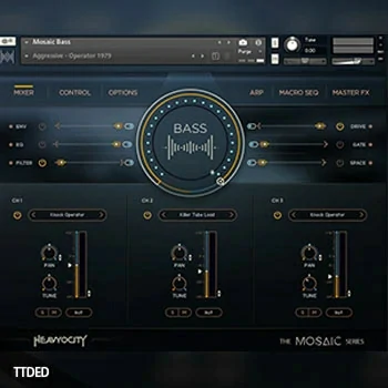 [马赛克贝斯影视乐器音源]Heavyocity Mosaic Bass [KONTAKT]（2.17Gb）